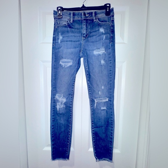 Cello brand Distressed ankle Jeans. Size 1 VGUC - Picture 1 of 14